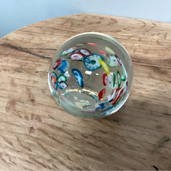 Vintage Millefiori Style Glass Art Paperweight - Excellent Gently Used Condition - Picture 9 of 15